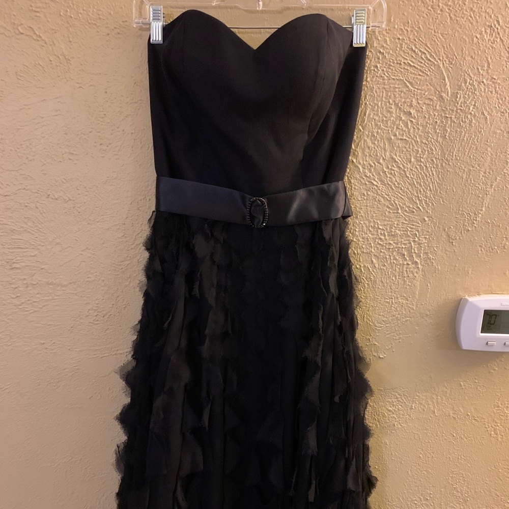White House Black Market Strapless Ruffle Dress
